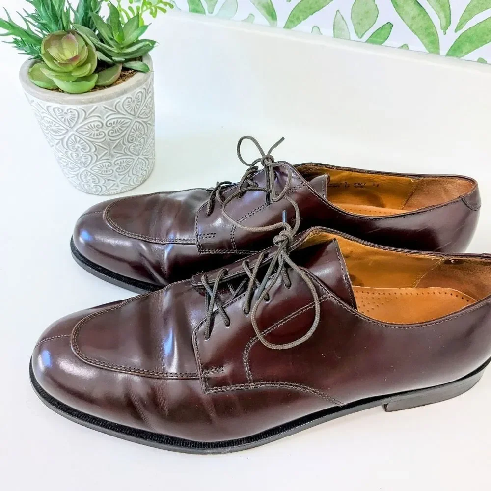Cole Haan Calhoun Mahagony Men's City Lace Up Dress Shoes Leather 10.5